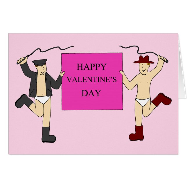 Glad Male sexig Valentine. Hälsningskort (Framsidan Horizontal)