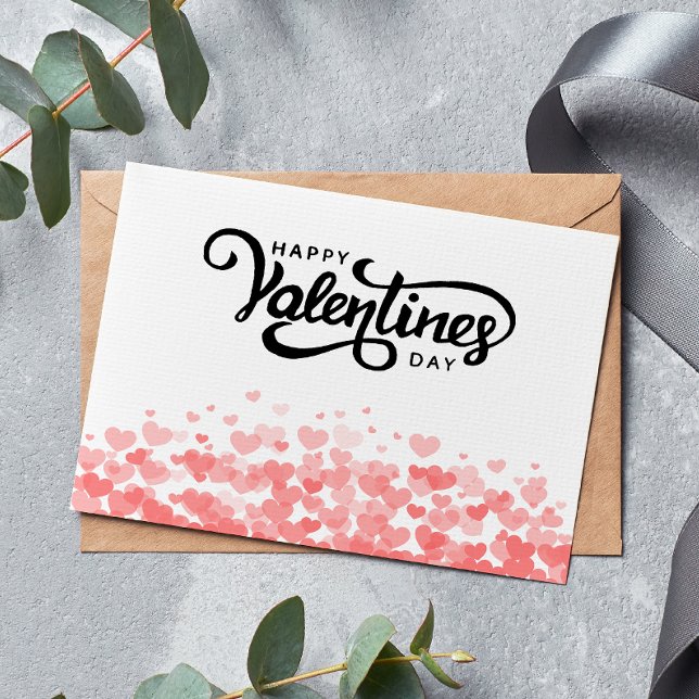 Glad mall för alla hjärtans dagskort (Happy Valentine's Day Card Template)