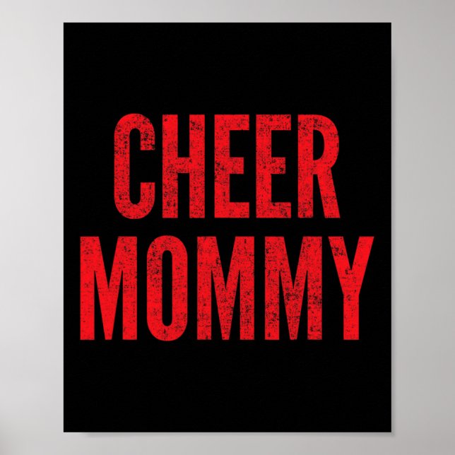 Gläd mamma för cheerleading Mamma röd matchande fö Poster (Framsidan)