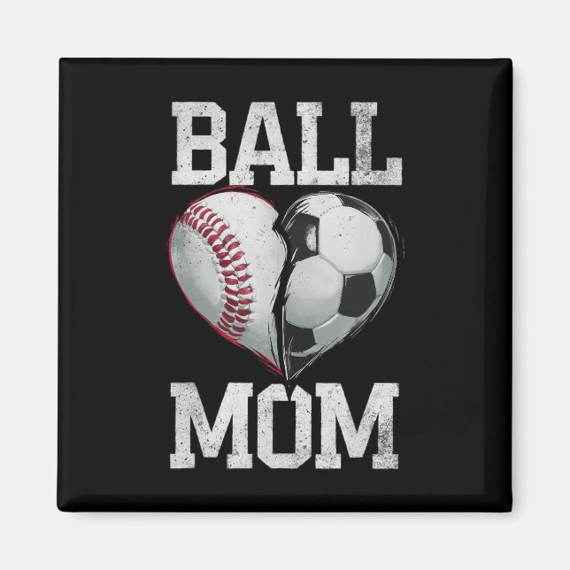Glad Mamma Fotboll Glad Bysebyll Sport Spel Dag Su Magnet (Framsidan)