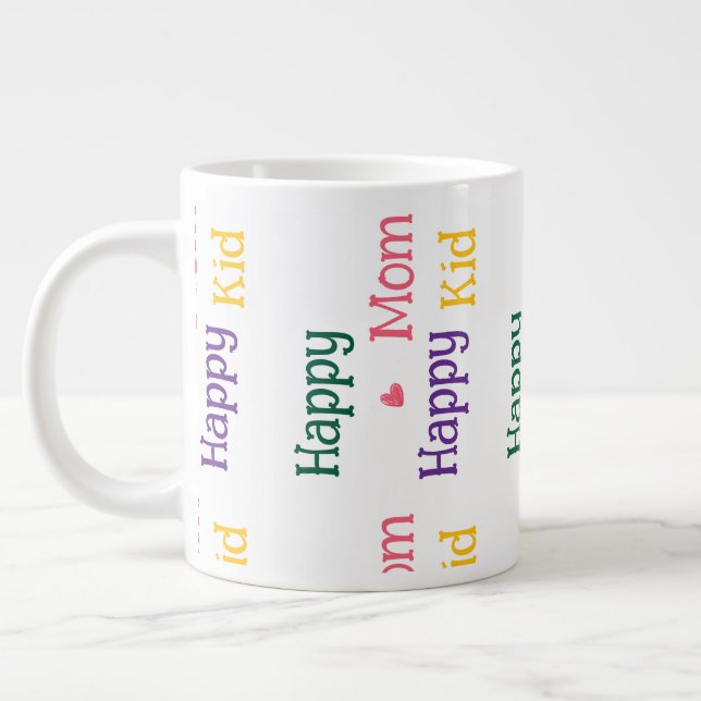 Glad mamma glad unge mors dag jätte- jumbo mugg (Vänster)