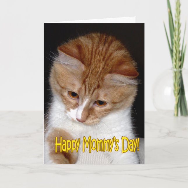 Glad mamma! Kattunge Kort (Framsida)