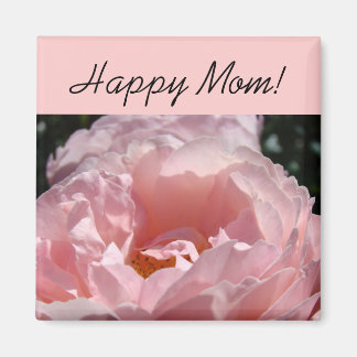 Glad Mamma! magnet present Pink Rose Blommor magne