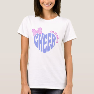 Glad mamma mom Cute hjärta med rosett T Shirt