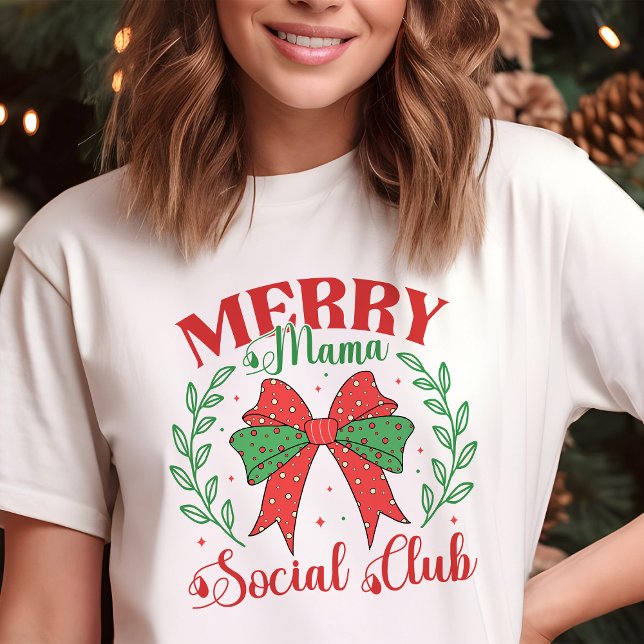 Glad Mamma Social Klubb Coquette Jul T Shirt (Skapare uppladdad)