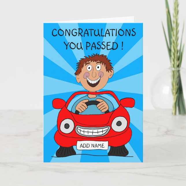 Glad man klarade körtestet  kort (Framsida)