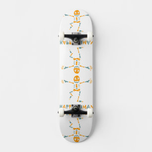 Glad människoskelett keramisk platta mini skateboard bräda 18,5 cm