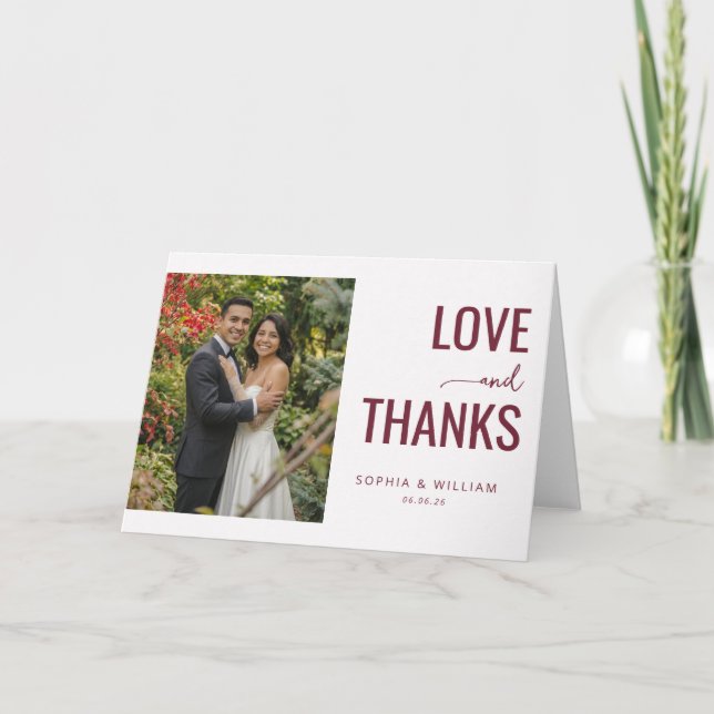 Glad Marang Elegant Foto Tack Kort (Framsida)