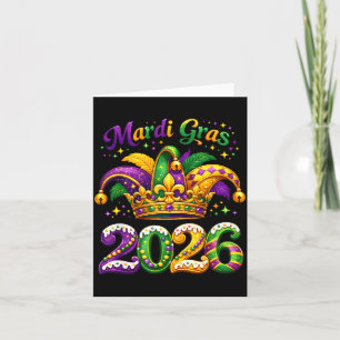 Glad Mardi Gras 2026 Narrmössa New Orleans Män Kort