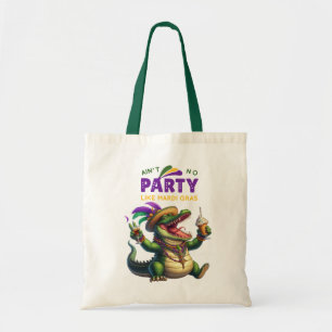 Glad Mardi Gras Alligator Tygkasse