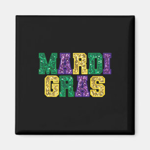 Glad Mardi Gras Karneval Fett Tisdag Fleur De Lis Magnet