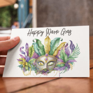 Glad Mardi Gras-maskerad Vykort