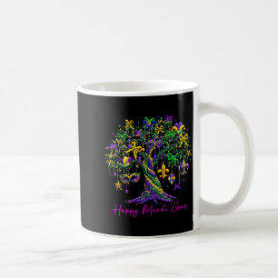 Glad Mardi Gras Pärl Träd Karneval Kvinnor Män Kid Kaffemugg