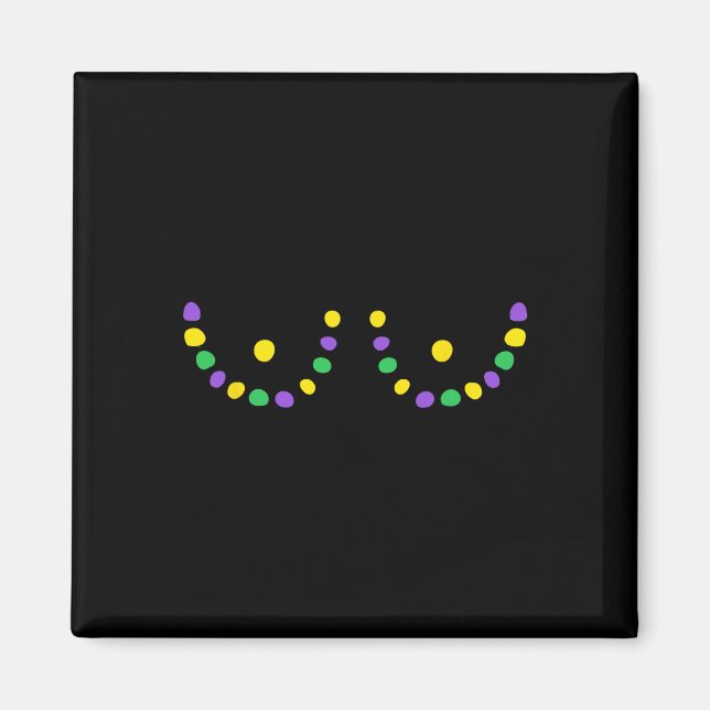 Glad Mardi Gras Roligt  Magnet (Framsidan)