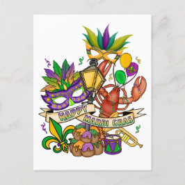 Glad Mardi Gras vykort