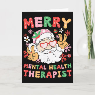 Glad mentalvårdsterapeut jul Xmas-fest Kort