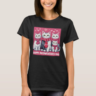 Glad Meowentines dag Alla hjärtans dag Kattälskare T Shirt