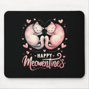Glad Meowentins Mysig Alla Hjärtans Dag Kattälskar Musmatta