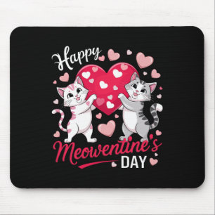 Glad Meowentinska dagens Roliga Söta Kattälskare A Musmatta