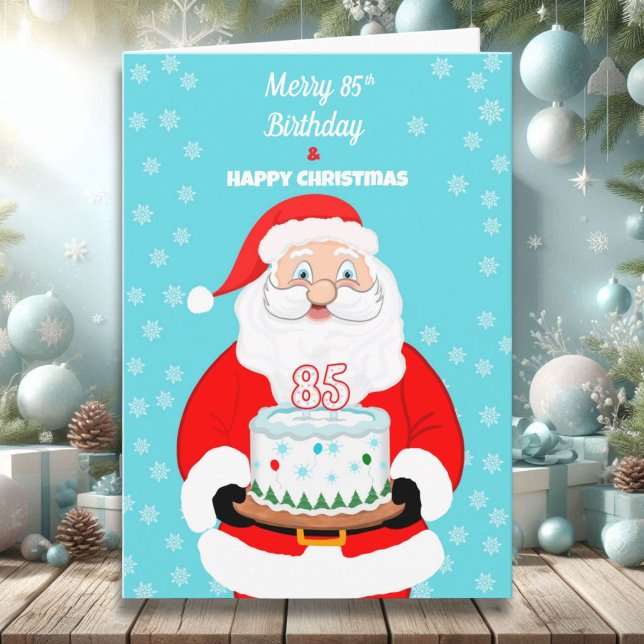 Glad Merry 85-års födelsedag jul Tomte  Kort (Skapare uppladdad)