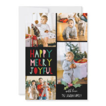 Glad Merry Festlig | Jul fotocollage