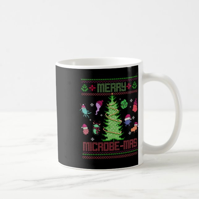 Glad Mikrob-jul Mikrobiologi Forskar Jul Kaffemugg (Höger)