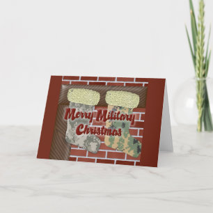 Glad militär jul helgkort