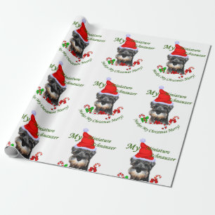 Glad miniatyrSchnauzerjul Presentpapper