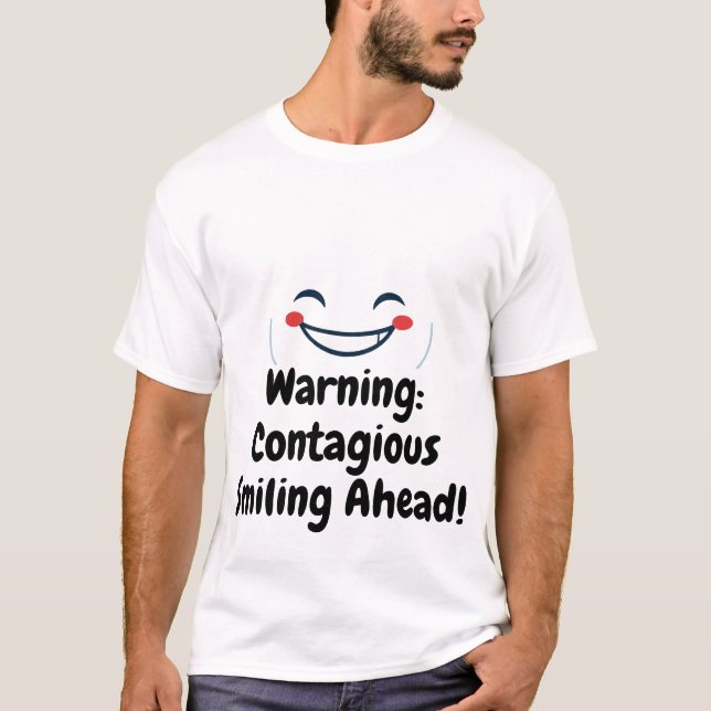 Glad minimalistsmil t shirt (Framsida)