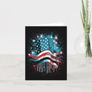 Glad minnesdag fyrverkerier Amerikansk Usa Flagga Kort