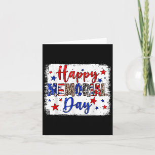 Glad minnesdag Patriotisk amerikansk flagga 4:e Kort