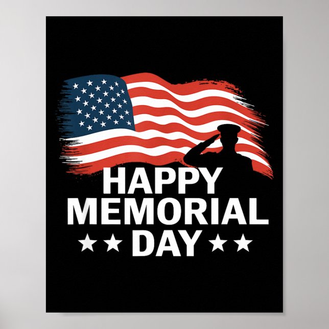Glad minnesdag, patriotiska flaggveteranerGlad min Poster (Framsidan)