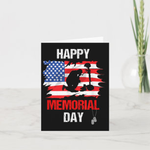 Glad minnesdag Usa Flagga Amerikansk Patriotisk Kort