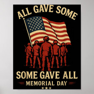 Glad minnesdag usa flagga vissa gav allt Glad minn Poster