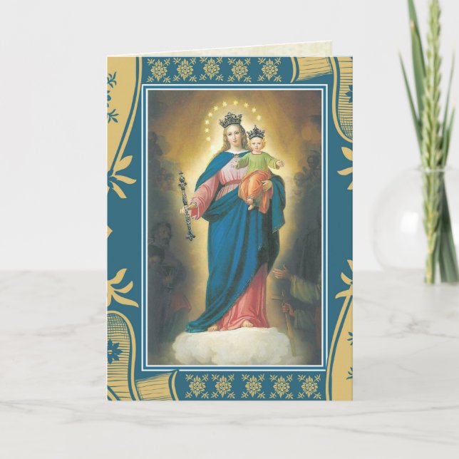 GLAD MODERDAG JUNGFRU MARIA RELIGIÖS KORT (Framsida)