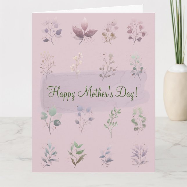 GLAD MODERDAG (LJUS MAUVE) KORT (Framsida)