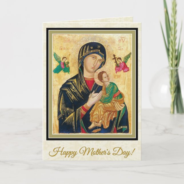 GLAD MODERSDAG JUNGFRU MARIA RELIGIÖS KORT (Framsida)