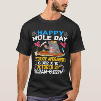 Glad Mole Dag Den 23:e Oktober Kemi Älskare Kvinna T Shirt