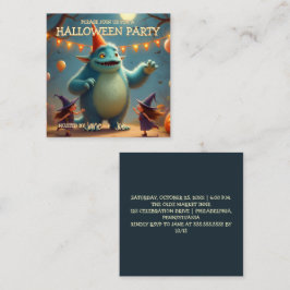 Glad monster Halloween-fest för barn Anteckningskort