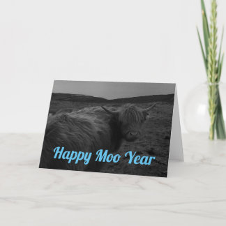 Glad Moo Års Gratulationskort Kort