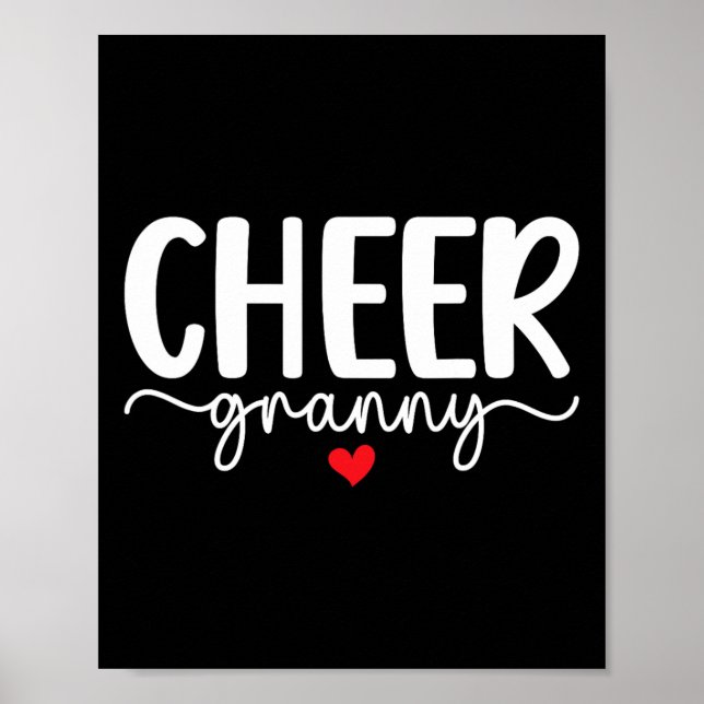 Glad Mormor Mamma Boho Mormor Till En Cheerleader Poster (Framsidan)