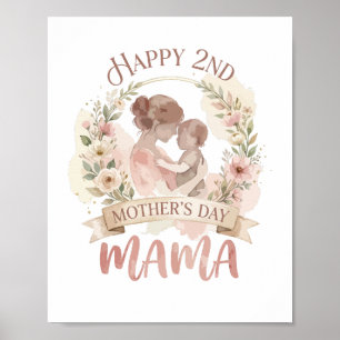Glad mors dag 2 Mama för män kvinnor barn  Poster