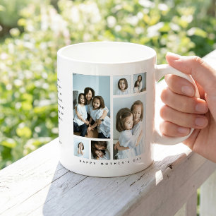 'Glad mors dag' 6 Foto Collage Present Kaffemugg