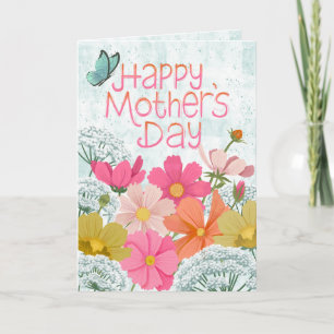 Glad mors dag ängsblommor kort