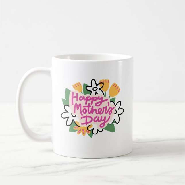 Glad mors dag Anpassad mugg - Mamma present (Vänster)