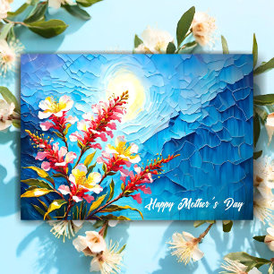 Glad mors dag Australiens Myrten Blommor Kort