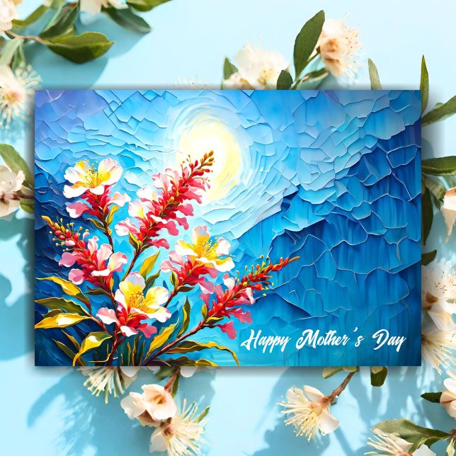 Glad mors dag Australiens Myrten Blommor  Kort (Beautiful card that any flower loving Mom would appreciate it! )