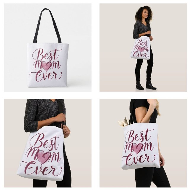 Glad mors dag Bästa mamma någonsin Tygkasse (Happy Mother's Day Best Mom Ever tote bags)