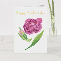 Glad mors dag blomma Vikbar folie Högtidskort