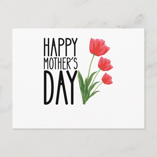 Glad mors dag blomma vykort (Framsida)